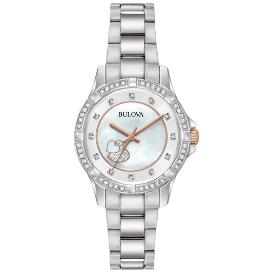 Women'S Crystal Collection Mother of Pearl Dial Watch - 98L232