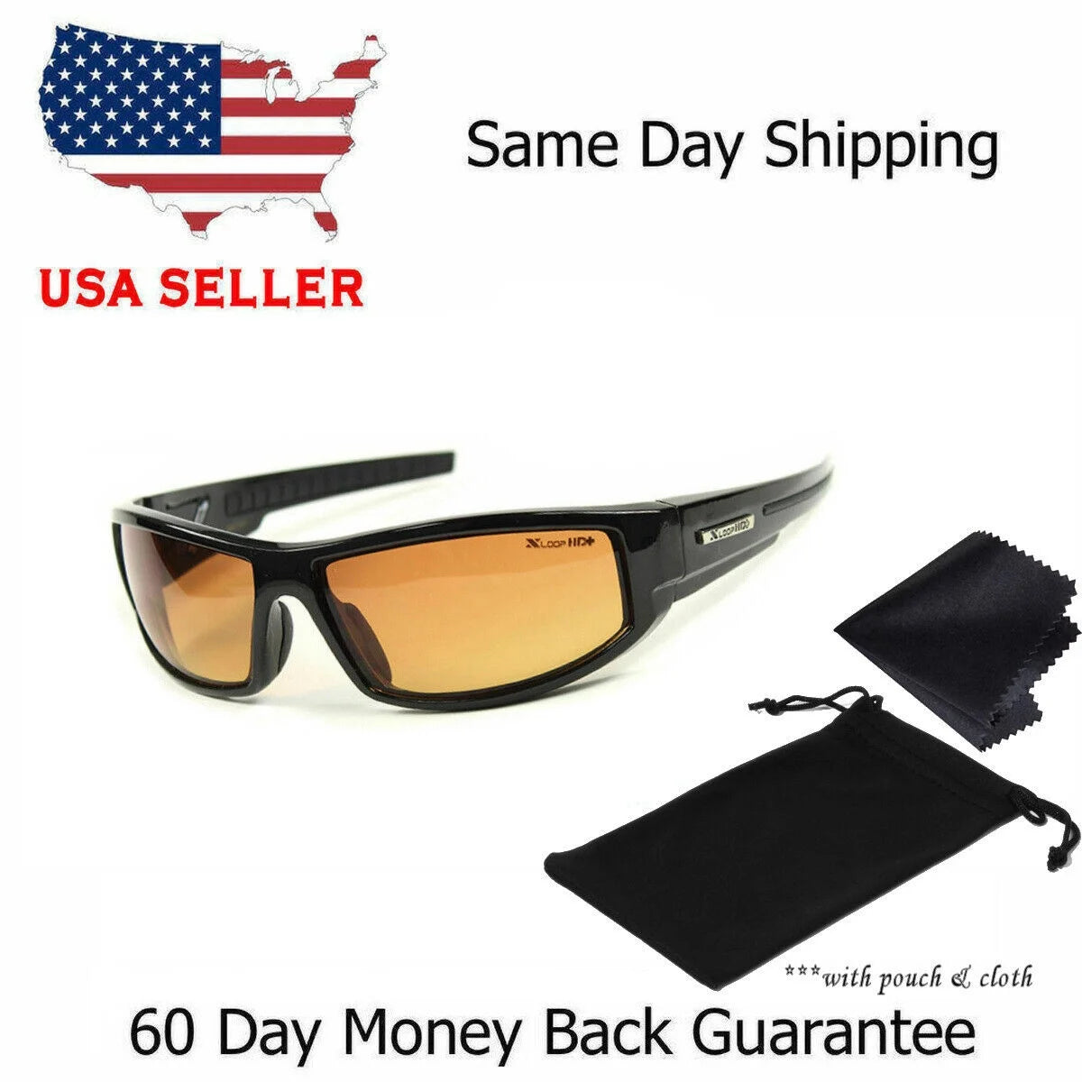 Sport Wrap Hd Night Driving Vision Hd Sunglasses Yellow High Definition Glasses