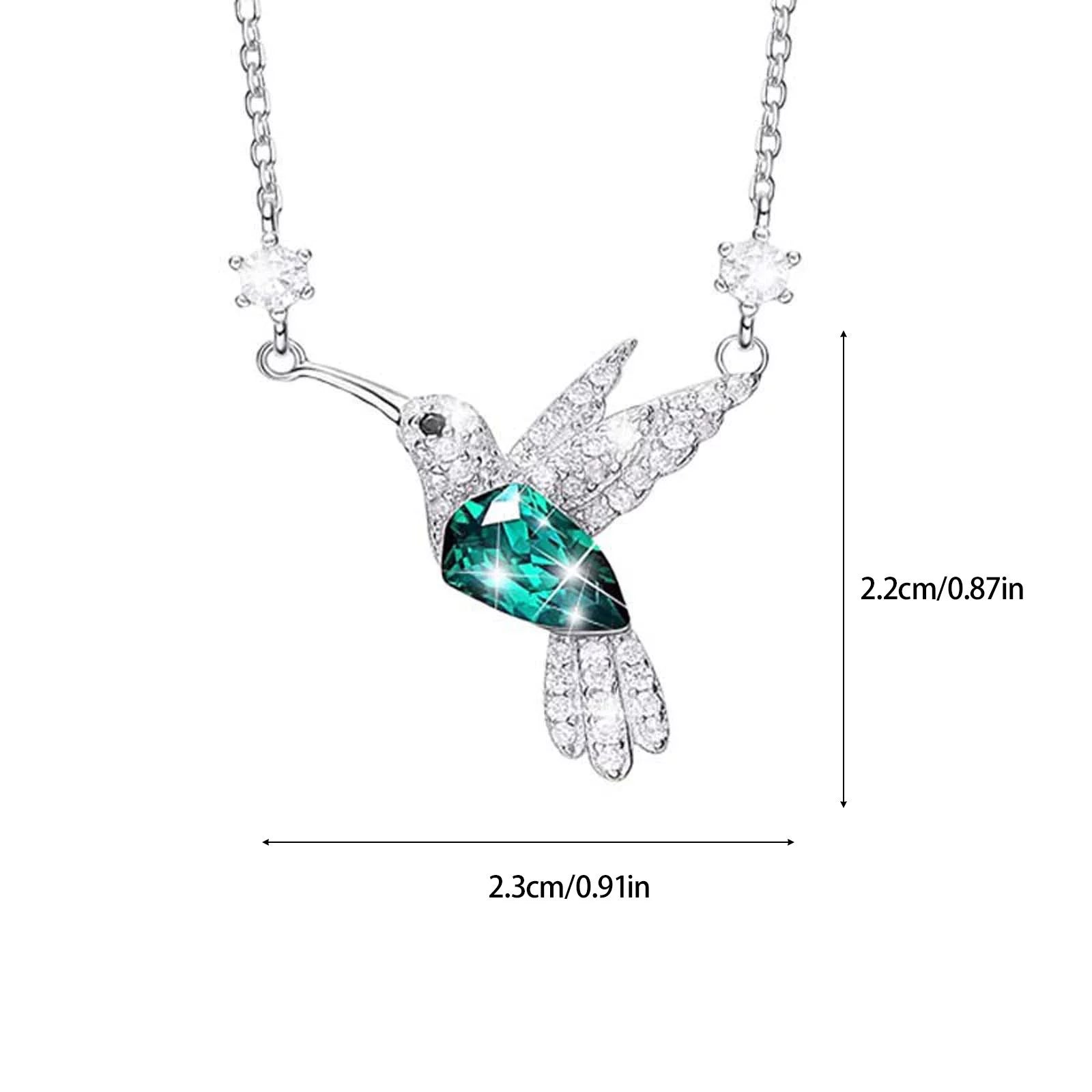 Valentine'S Day Gifts Necklaces for Women Diamond Necklaces for Women Zircon Pendant Hummingbird Chain Necklace Trendy Clavicle Chain Necklace