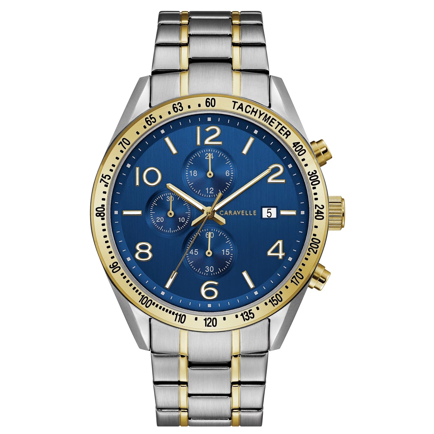 Caravelle Men'S Sport Chronograph Stainless Steel Two-Tone Watch 45B152