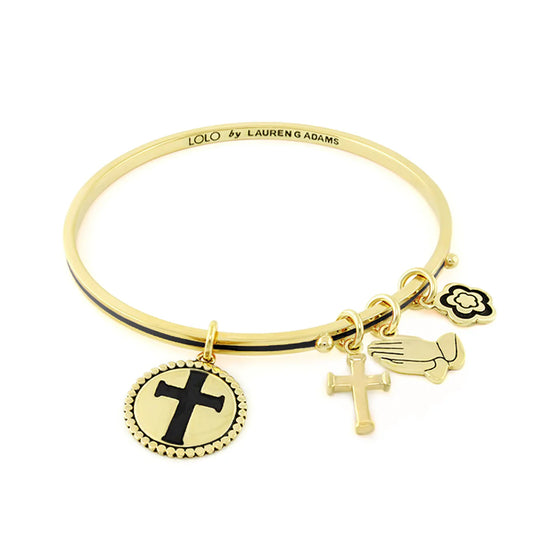 Lolo Cross Non Adjustable Bangle.