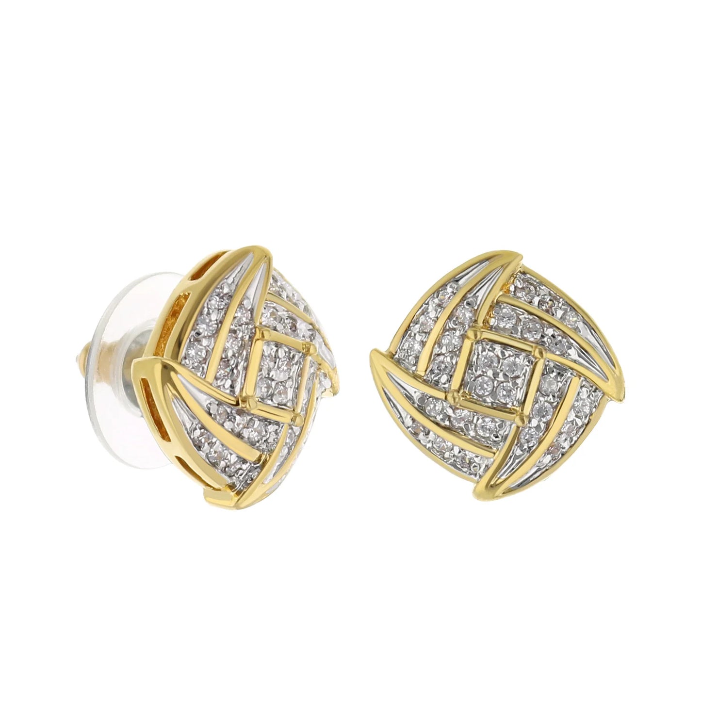 Pave Cz Design Earring