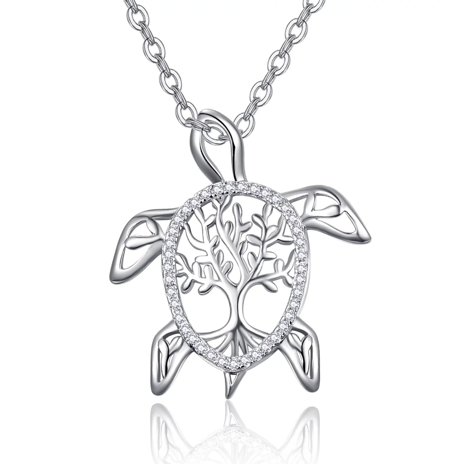 Turtle Necklaces 925 Sterling Silver Necklace for Women Turtle Necklace Jewelry Turtle Gifts for Women Mom Grandmom