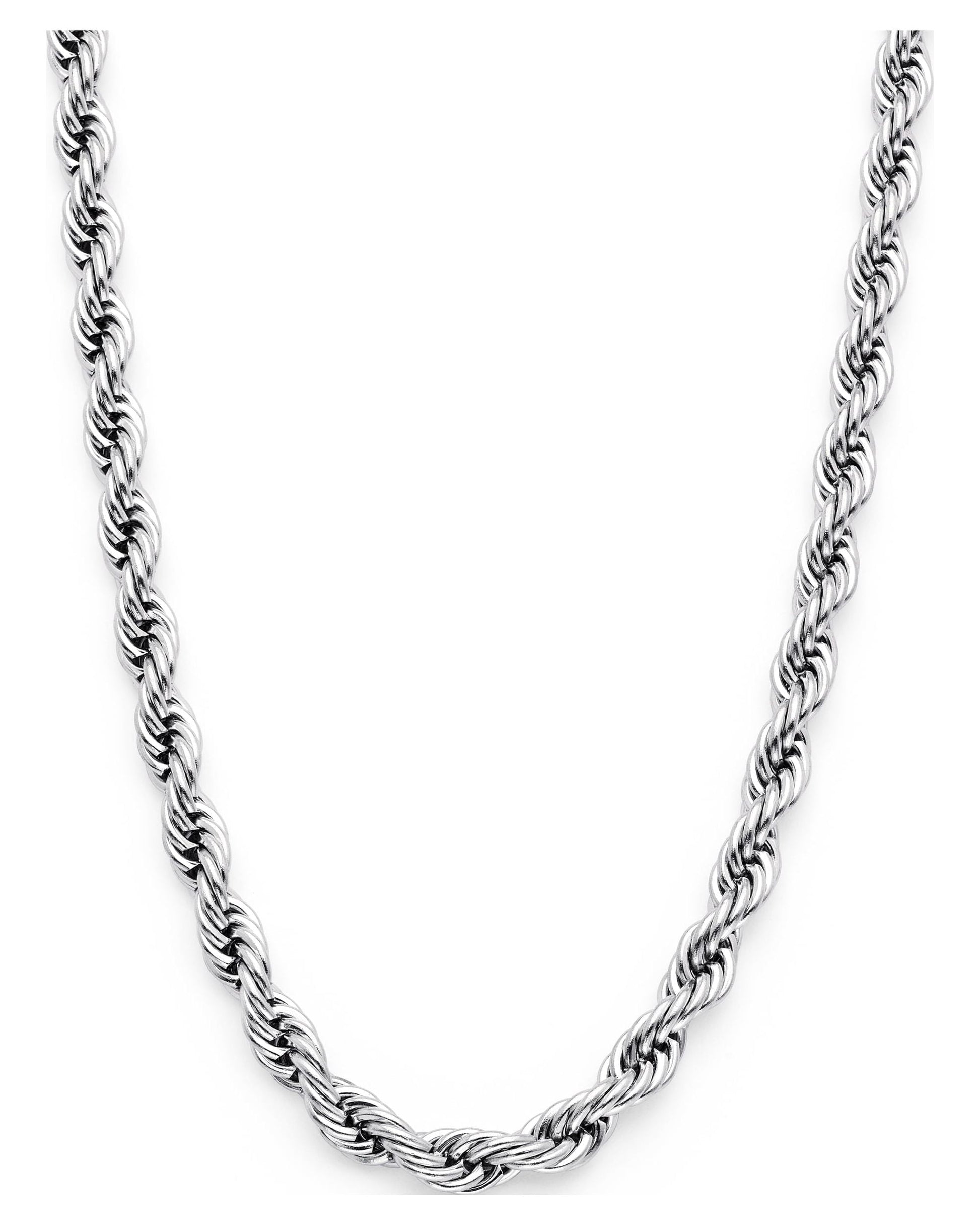 Stainless Steel Men'S Rope Chain Necklace 4MM 24"