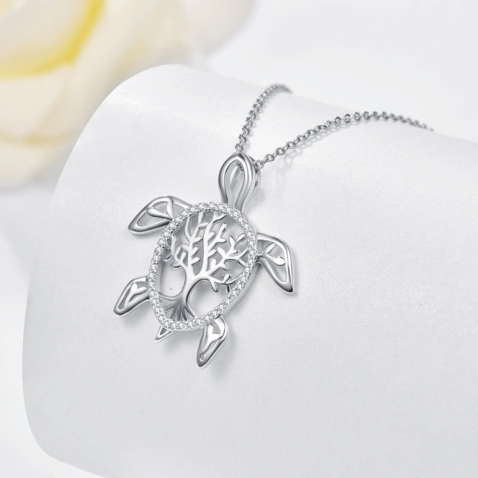 Turtle Necklaces 925 Sterling Silver Necklace for Women Turtle Necklace Jewelry Turtle Gifts for Women Mom Grandmom