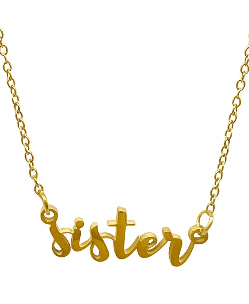 Cursive Sister Necklace